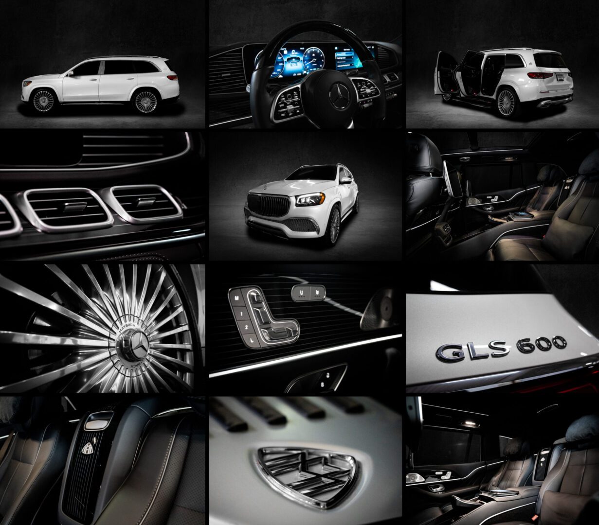 A collage of different pictures with cars inside