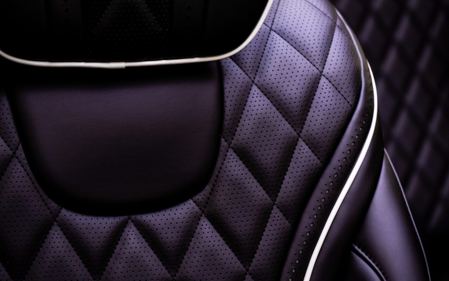 A close up of the back of a car seat